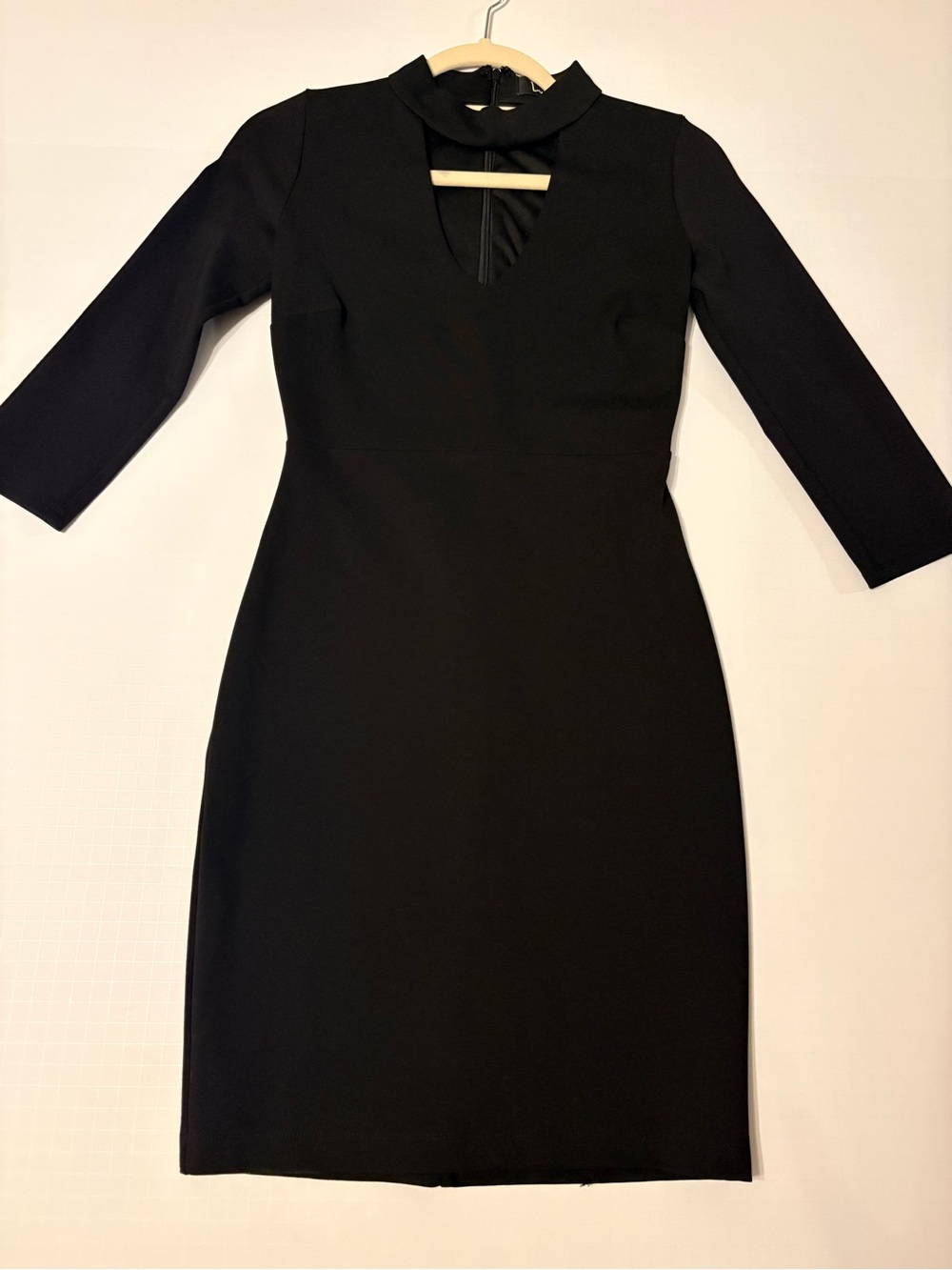 Kacey Montoya’s Closet | Lulu's Black Long Sleeve Keyhole Midi Dress